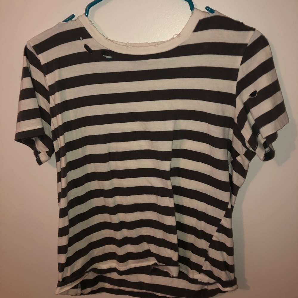 Pacsun MetoWe stripped distressed white and brown